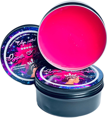 Pot de cire edge control premium SPBC avec application sur baby hairs lisses et parfaitement fixés