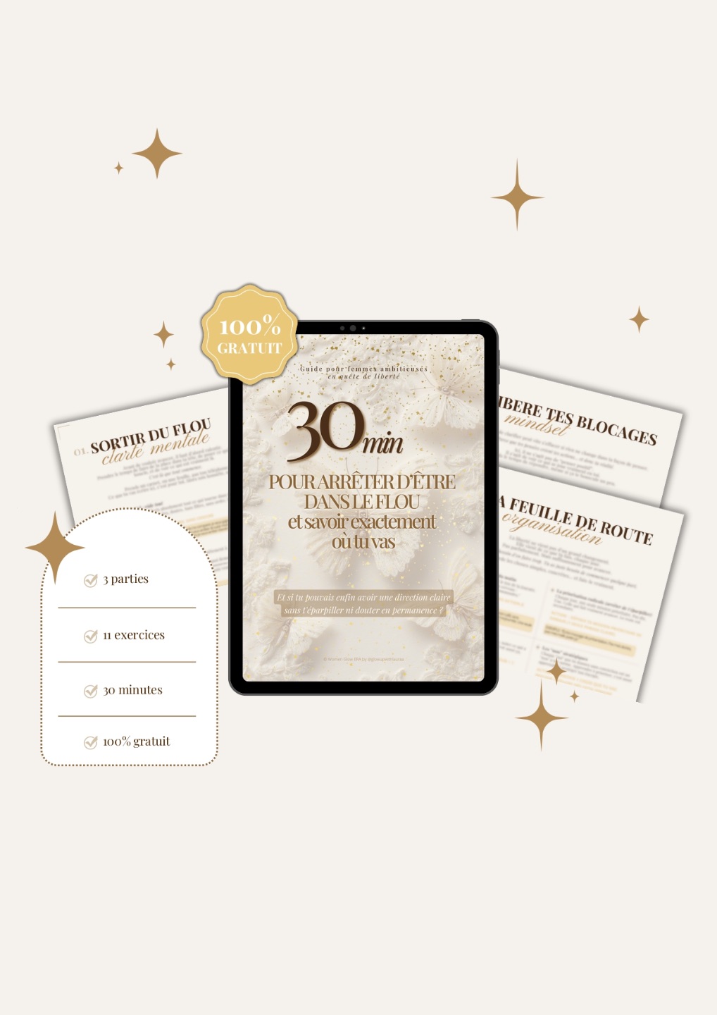 Mockup du guide de transformation Women Glow ERA