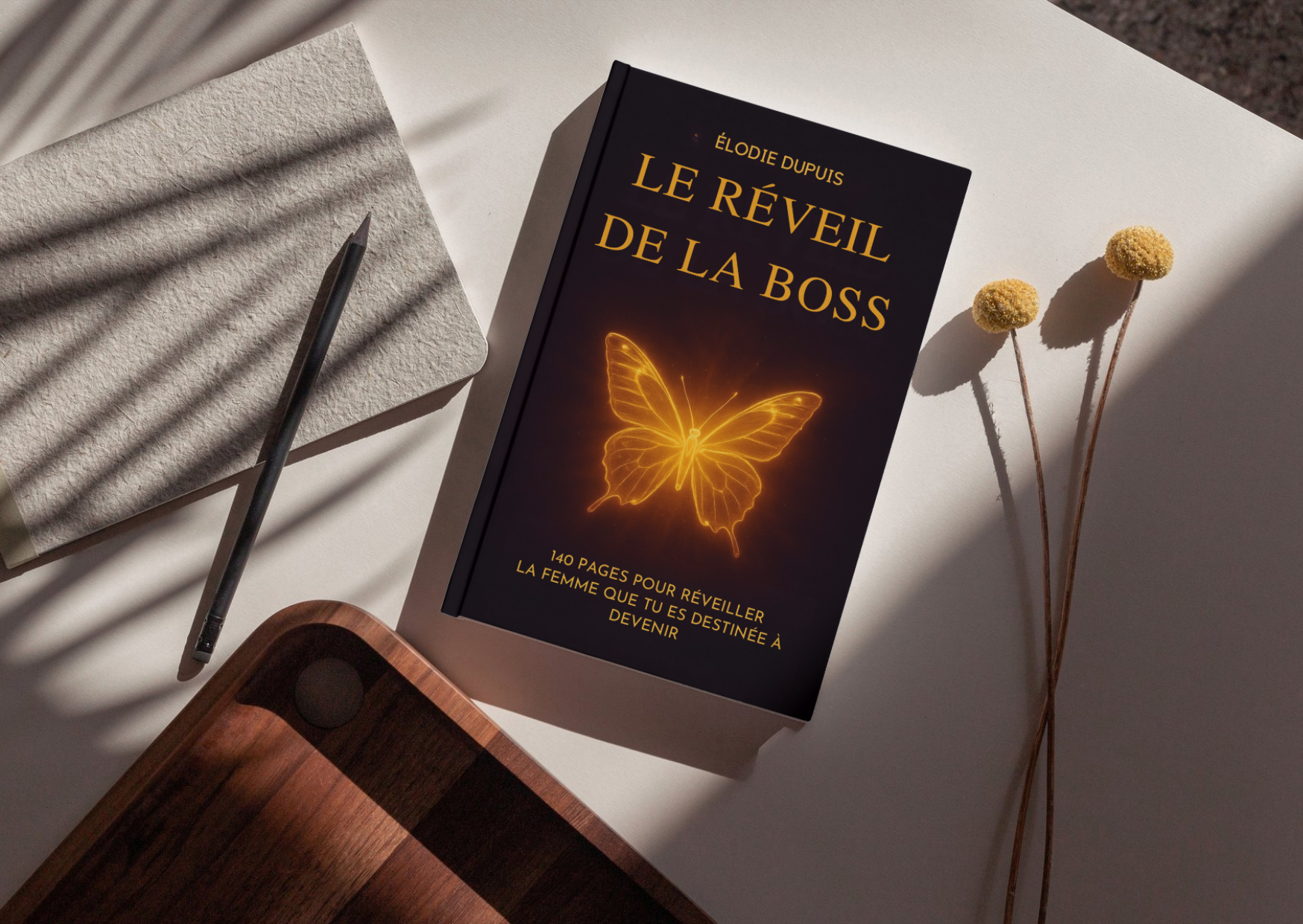 E-book Le Réveil de la Boss ouvert montrant des exercices pratiques