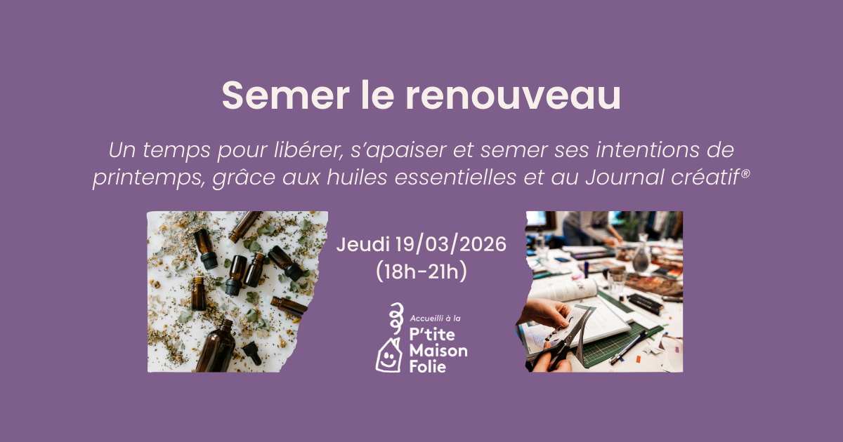 Ambiance apaisante d'un atelier avec huiles essentielles et journal créatif sur une table