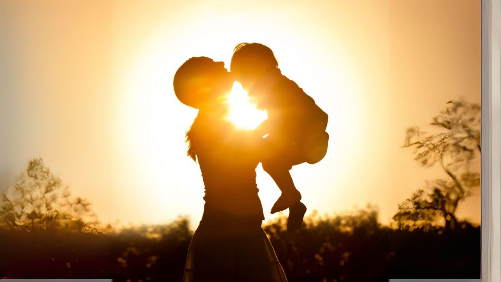 Illustration représentant la confiance - maman et enfant qui se regardent avec confiance et sérénité