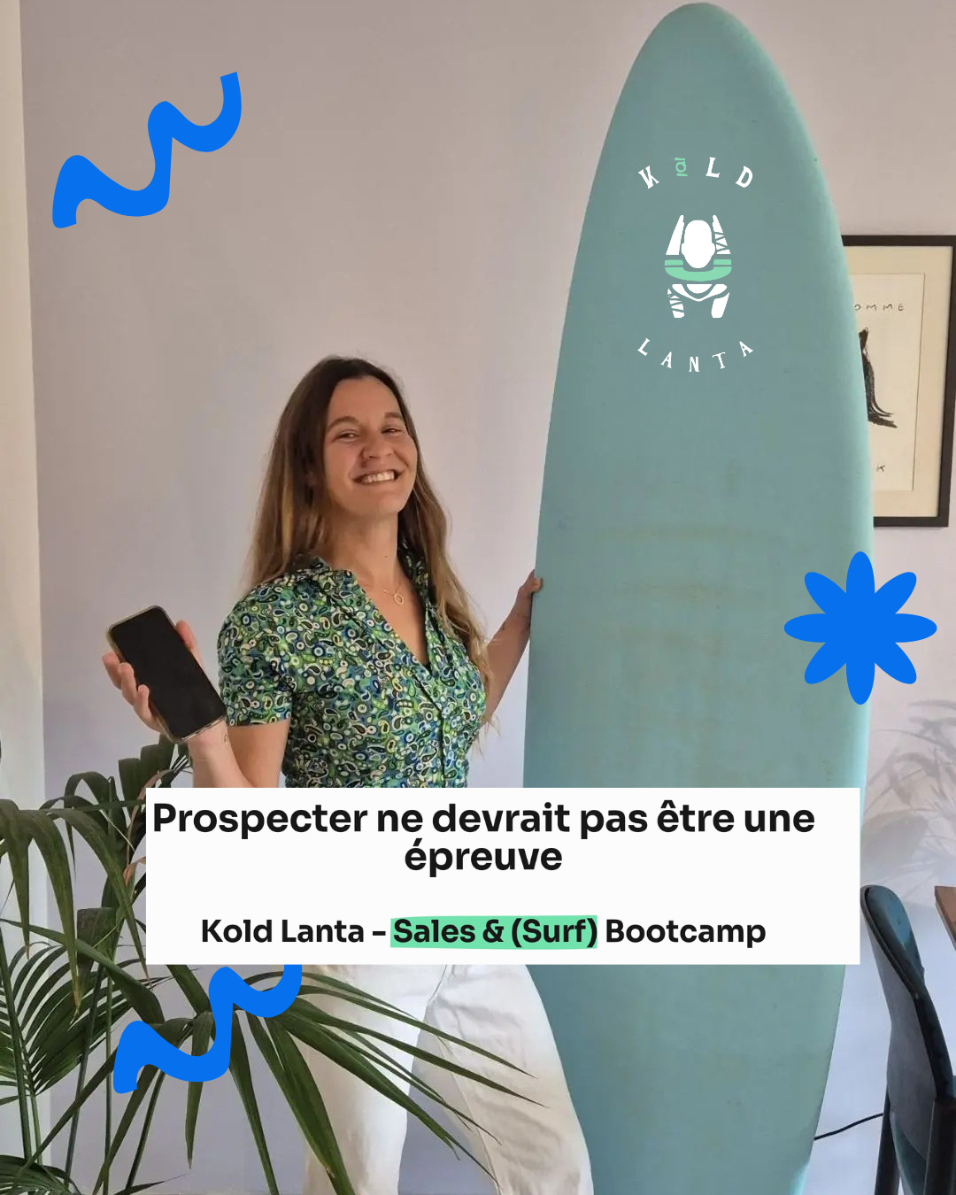 Portrait de Camille Mérigon, coach en prospection commerciale et créatrice du bootcamp Kold Lanta