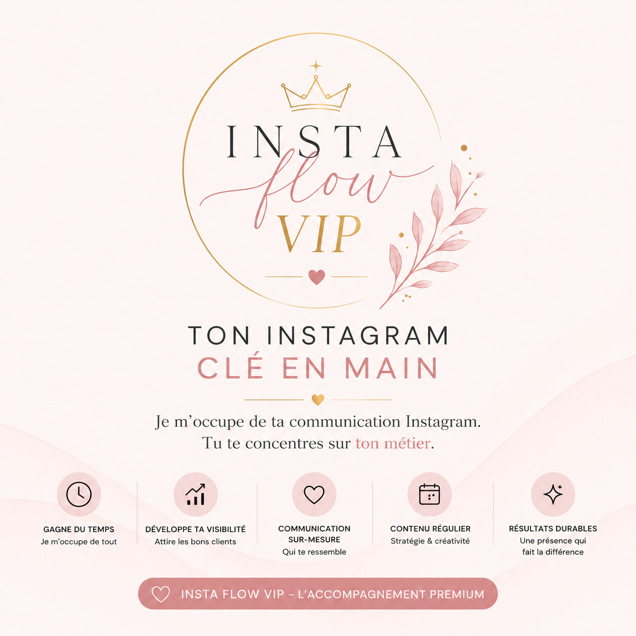 Accompagnement personnalisé Instagram avec stratégie de contenu professionnelle