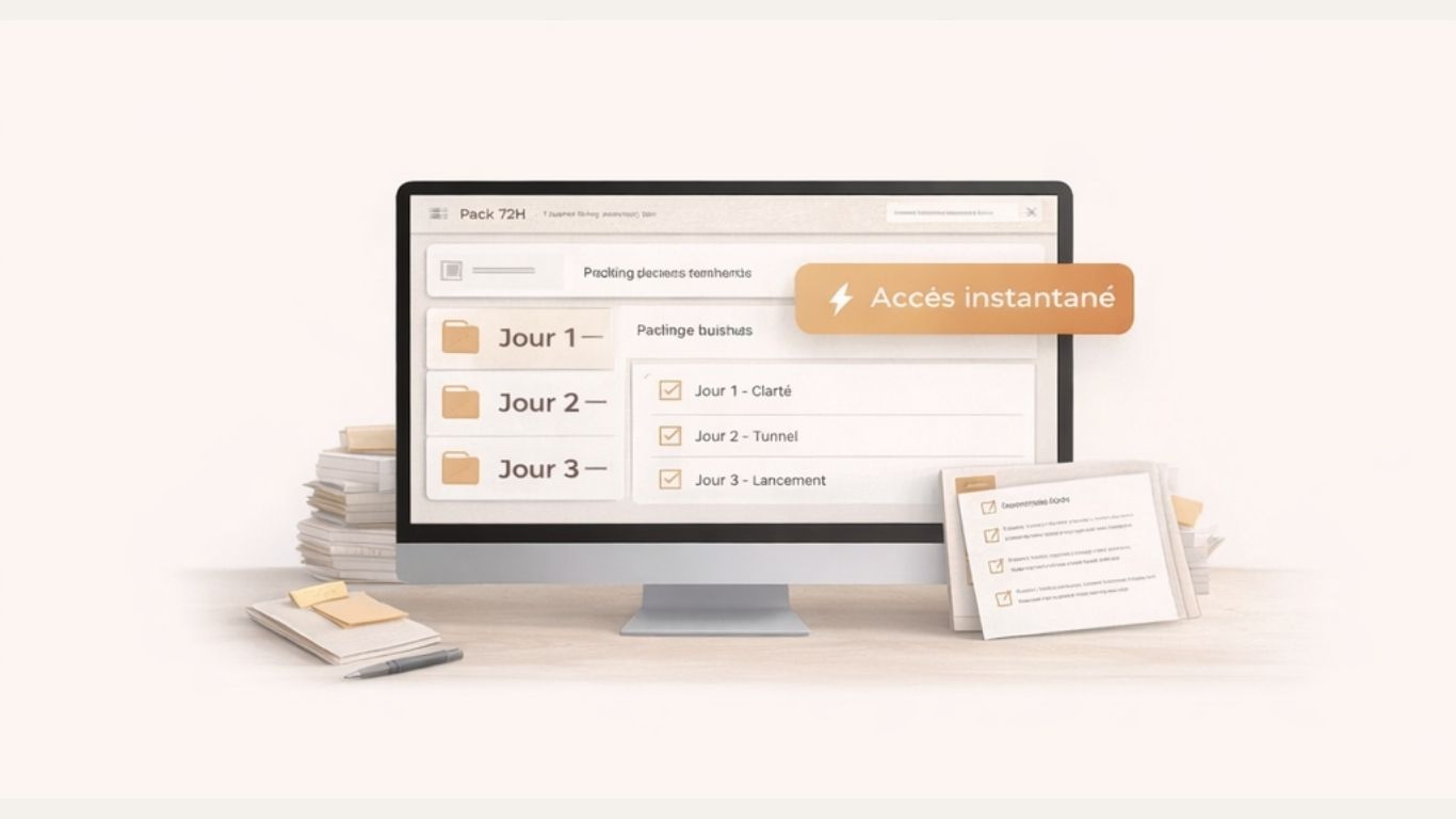 Étape 1 - Accès immédiat au pack complet avec tous les outils