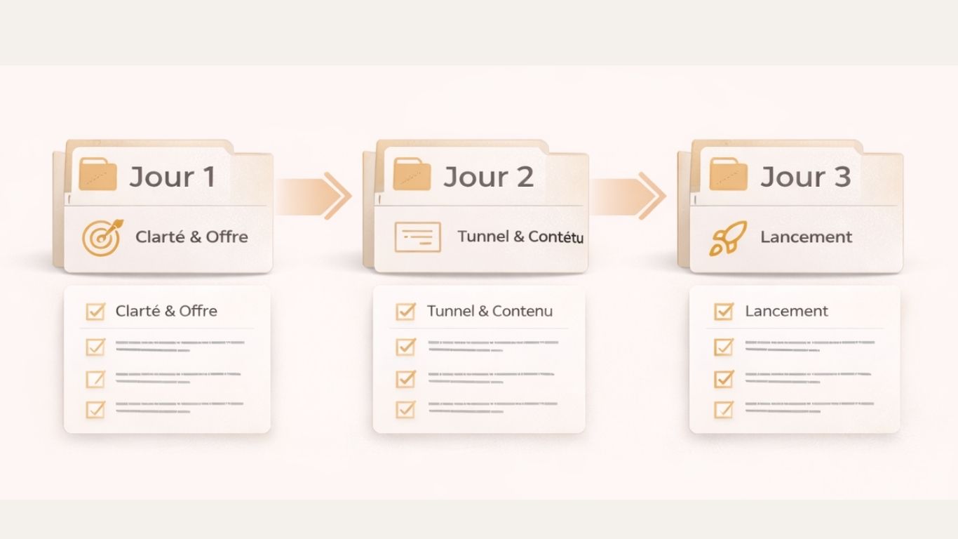Étape 2 - Suivre le plan jour par jour avec les checklists