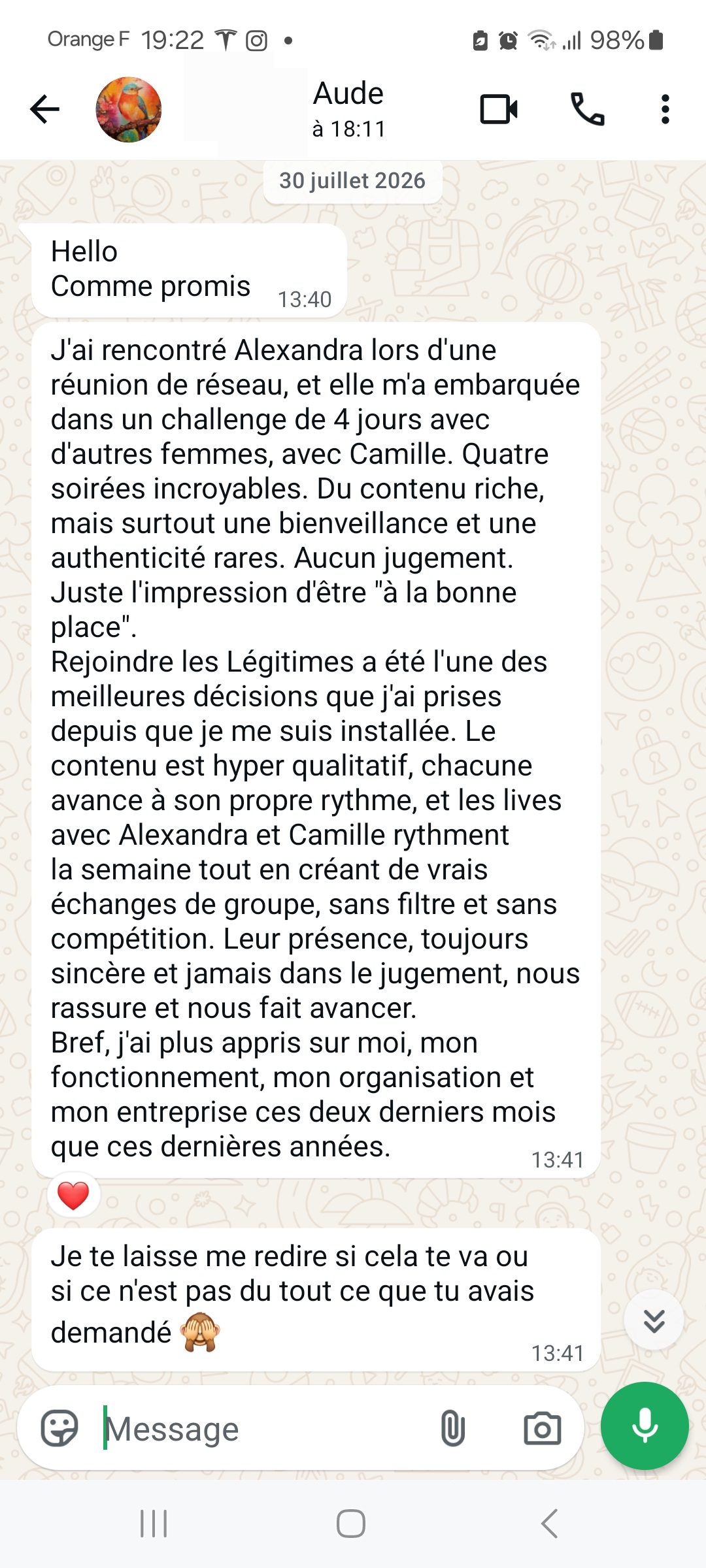 Témoignage 2
