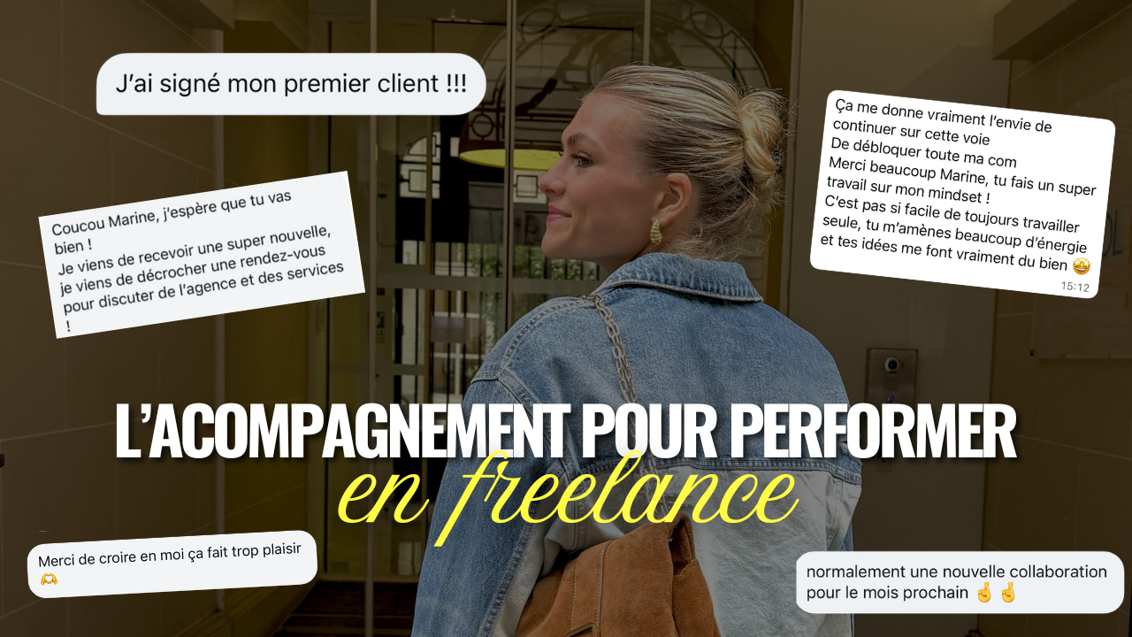 Marine, coach business pour freelances, accompagne les entrepreneures à structurer leur activité