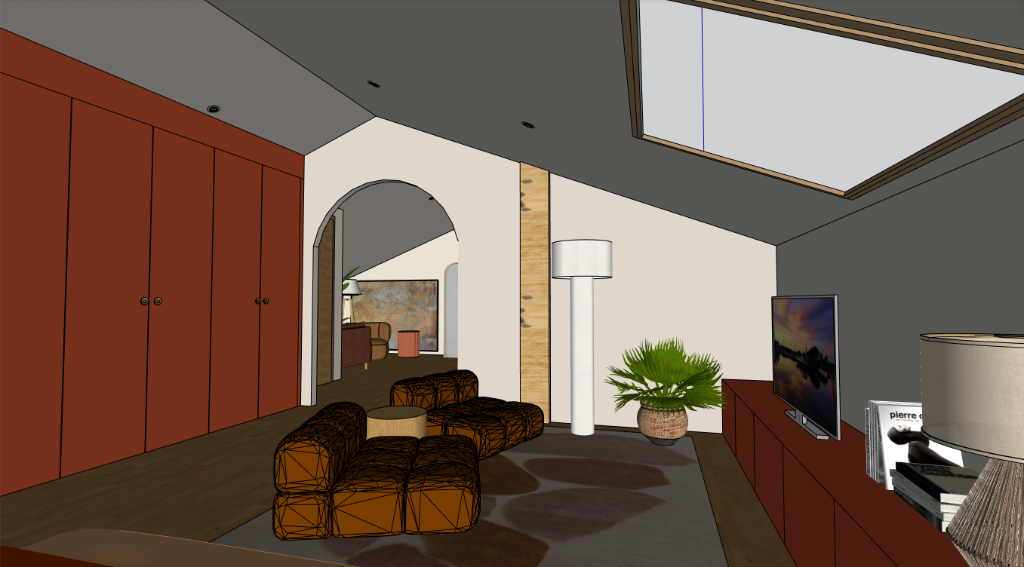 Visualisation 3D d'un intérieur avec plans détaillés