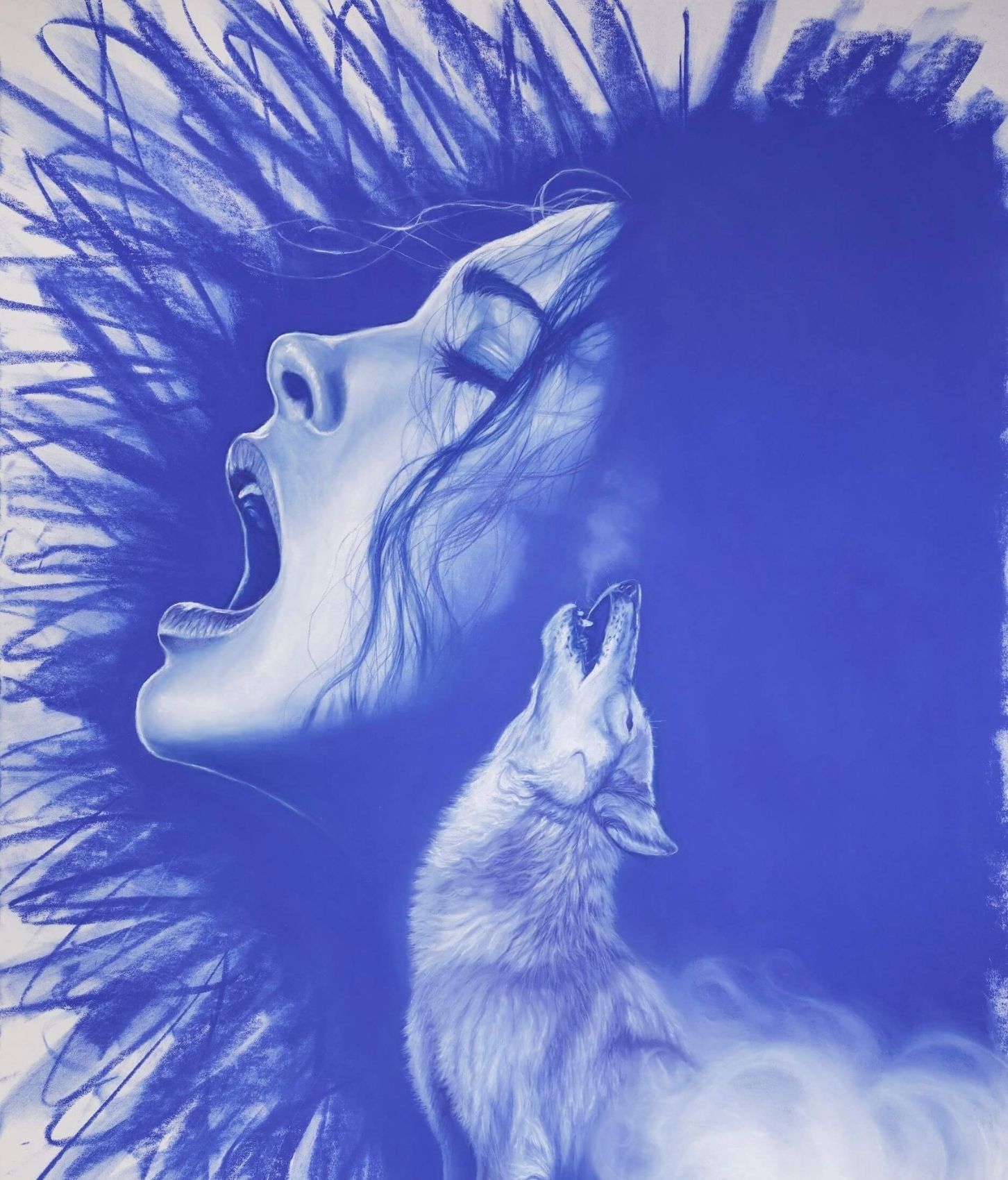 Sabine Jouon, artiste plasticienne dans son atelier