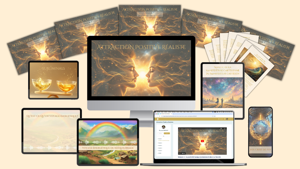 Mock up global loi Attraction Positive Réaliste Manifestation