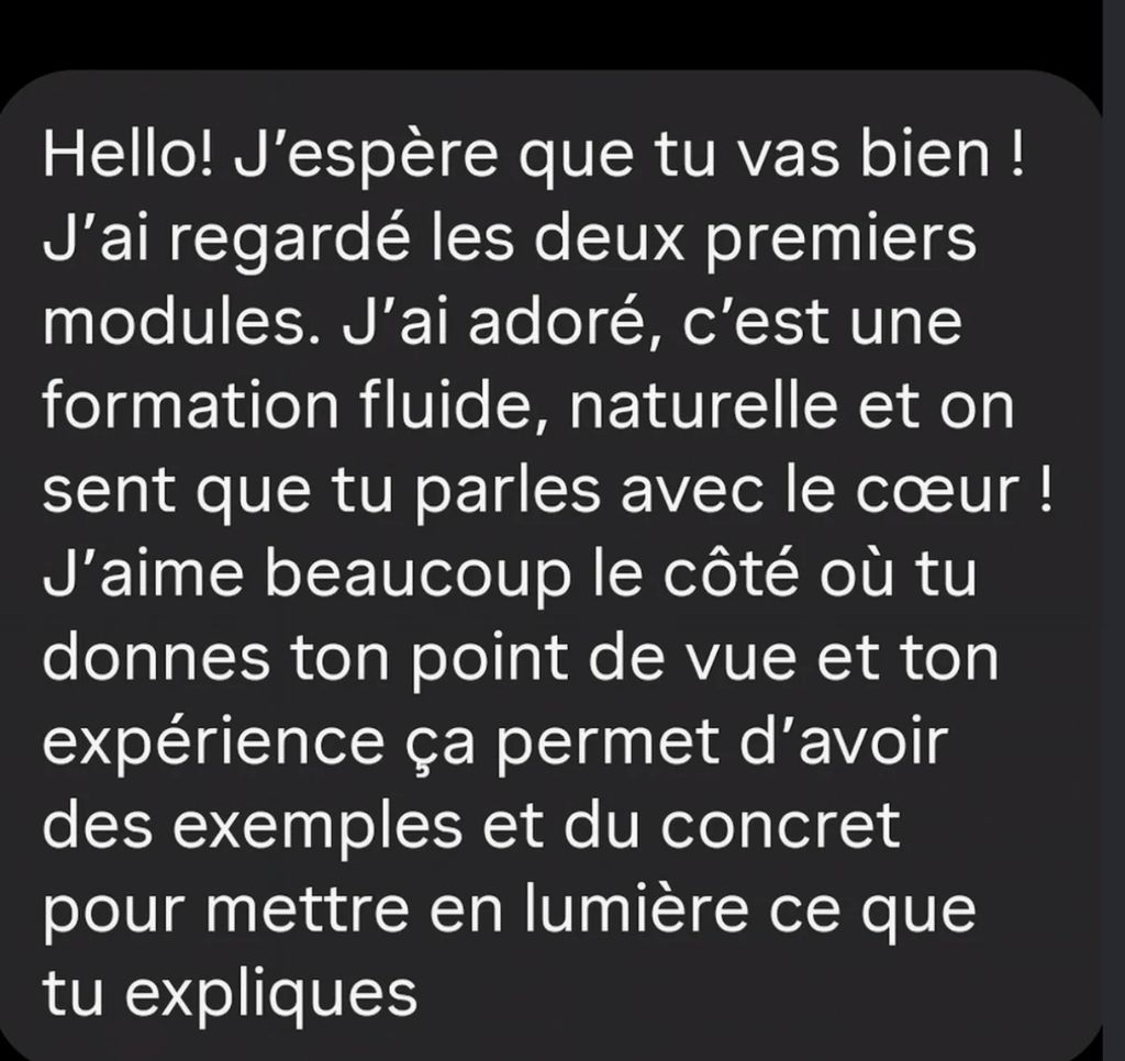 Photo témoignage d'une élève pratiquant la communication animale