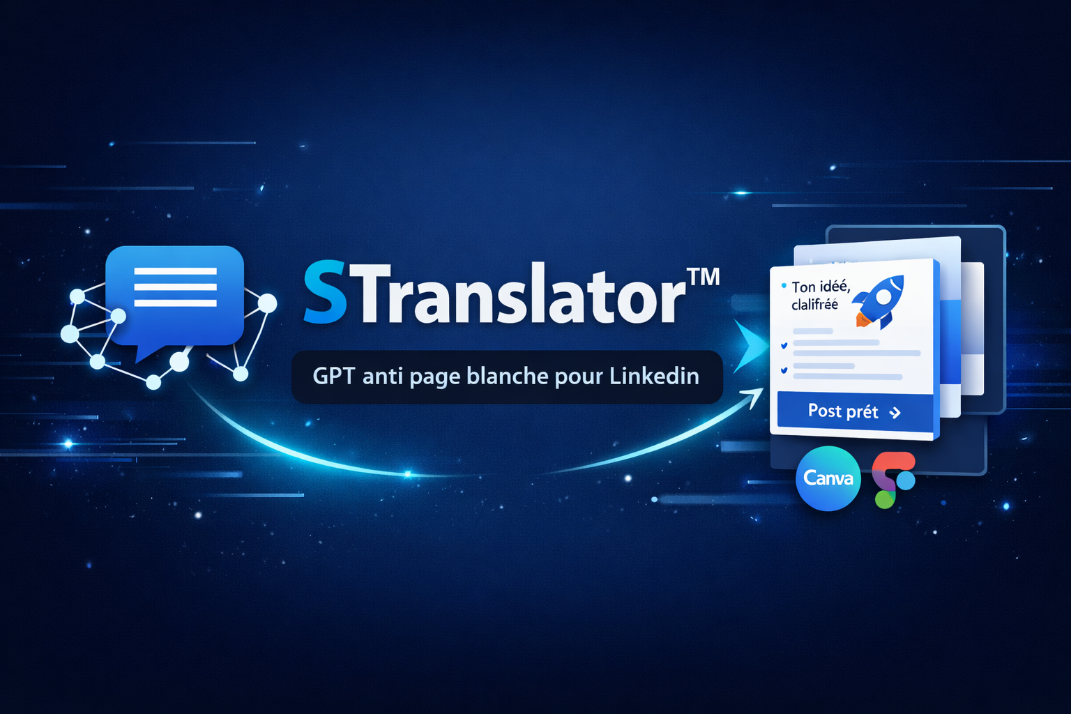 Démonstration avant/après : transcript brut transformé en carrousel LinkedIn structuré