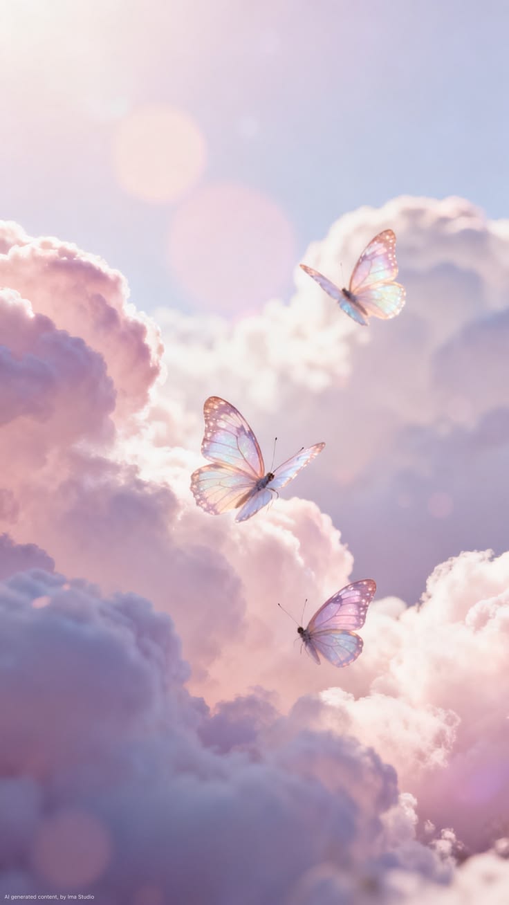 Image évocatrice de nuages représentant la connexion spirituelle avec l'au-delà