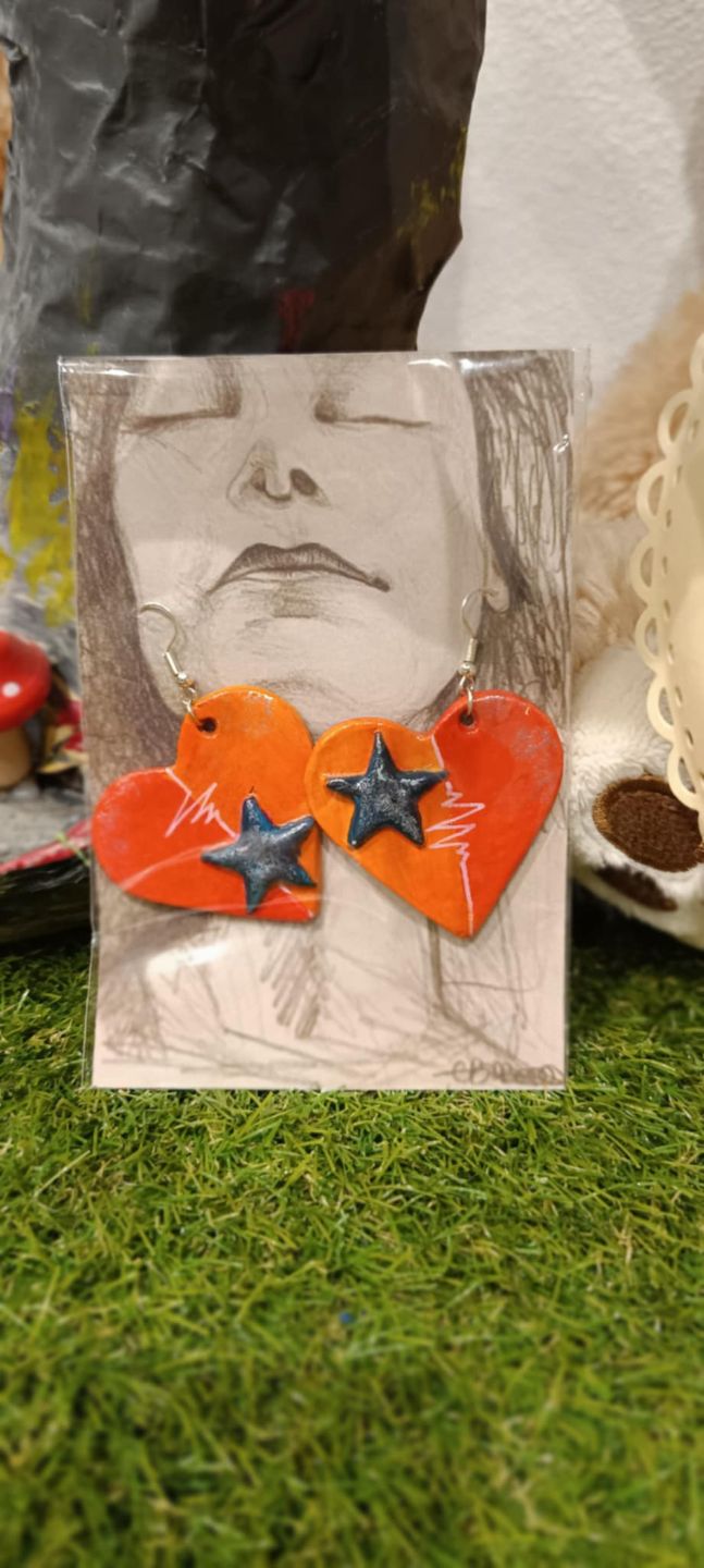 Boucles d'oreille artisanales fun - Modèle 19