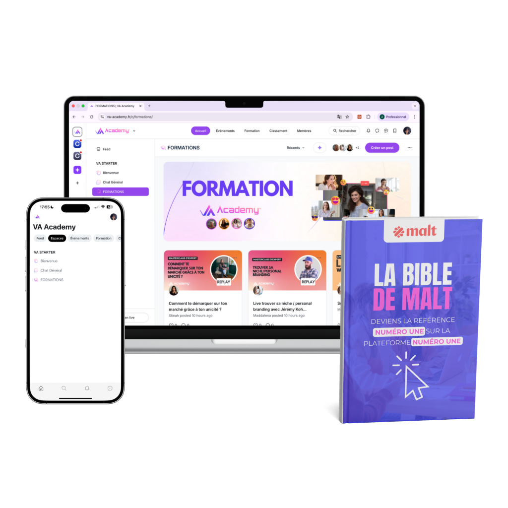 Capture du système de support personnalisé avec messages directs aux coachs