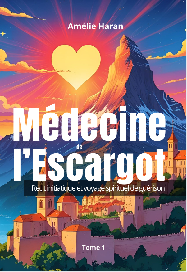 Couverture du livre Médecine de l'Escargot avec une ambiance mystique et contemplative