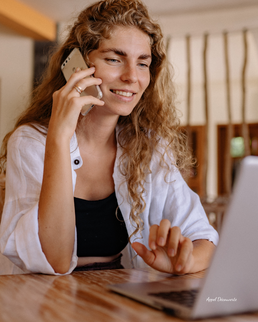 Appel découverte gratuit entre Fanny et une future apprenante, échange chaleureux et bienveillant